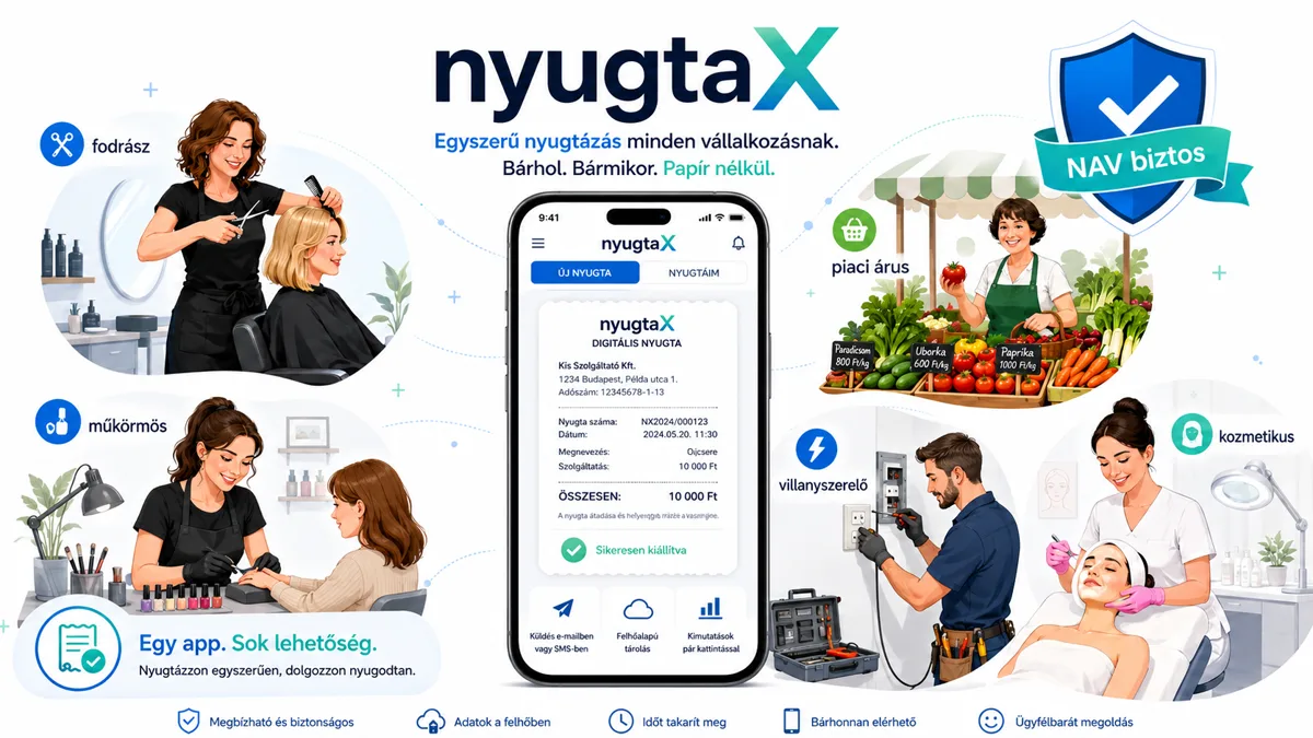 NyugtaX weboldal előnézete