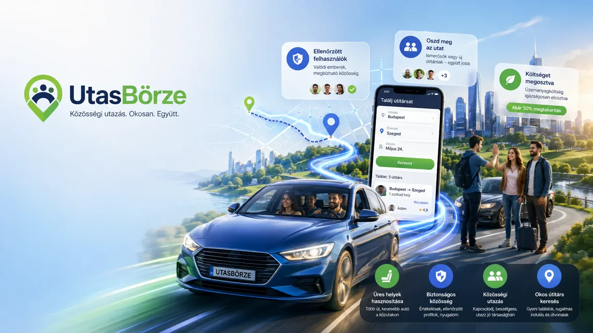 UtasBörze weboldal előnézete